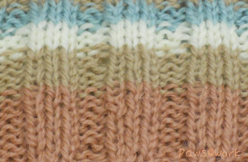 輪編みでゴム編みを綺麗に編む方法 Paws Work