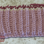 イギリスゴム編み：1色で編みました
